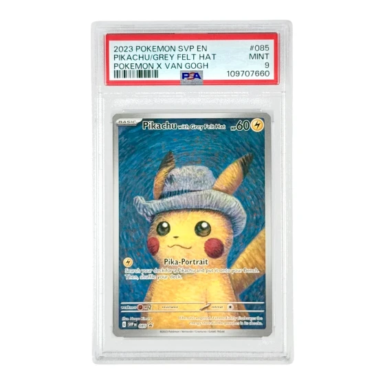 PIKACHU GREY FELT HAT POKEMON X VAN GOGH SVP085 Promo English
